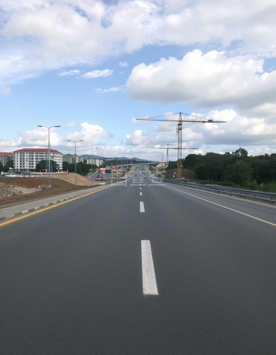 公路建筑工地景觀(guān) 土木工程與公路工程建設(shè)的交織圖景